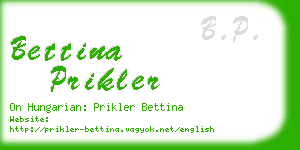 bettina prikler business card